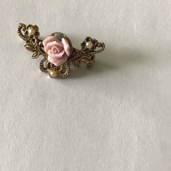 1928 Company Floral & Pearl Pin - Picture 3 of 4